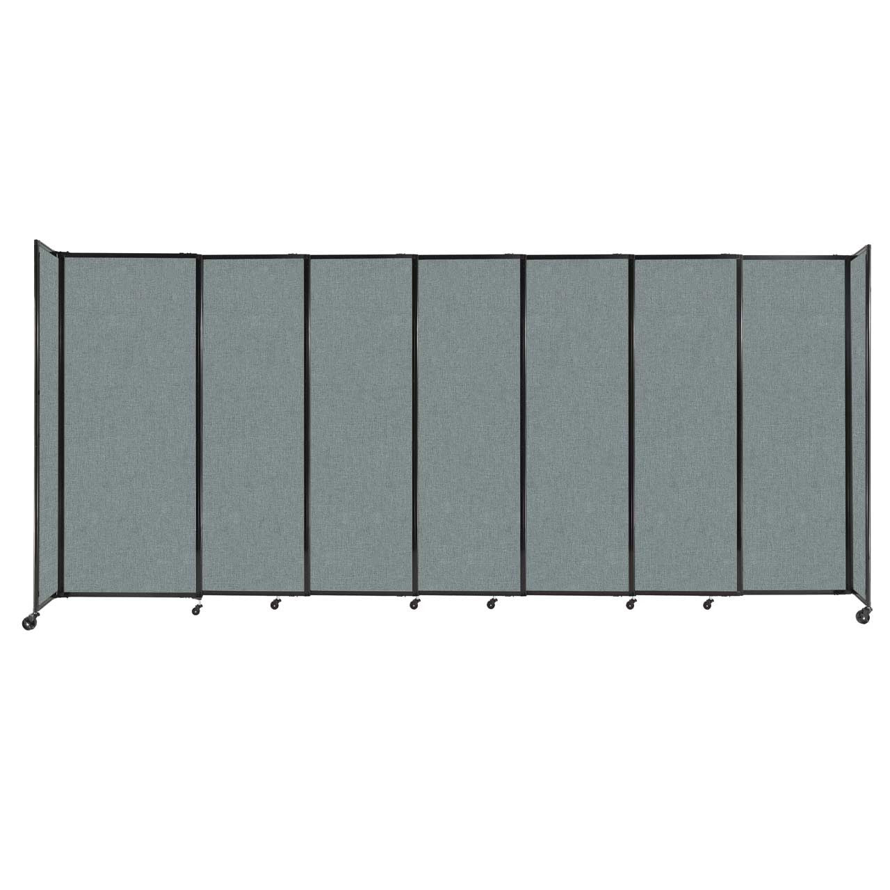 Room Divider Straight Wall Sliding Portable Partition Sound Absorbing Fabric