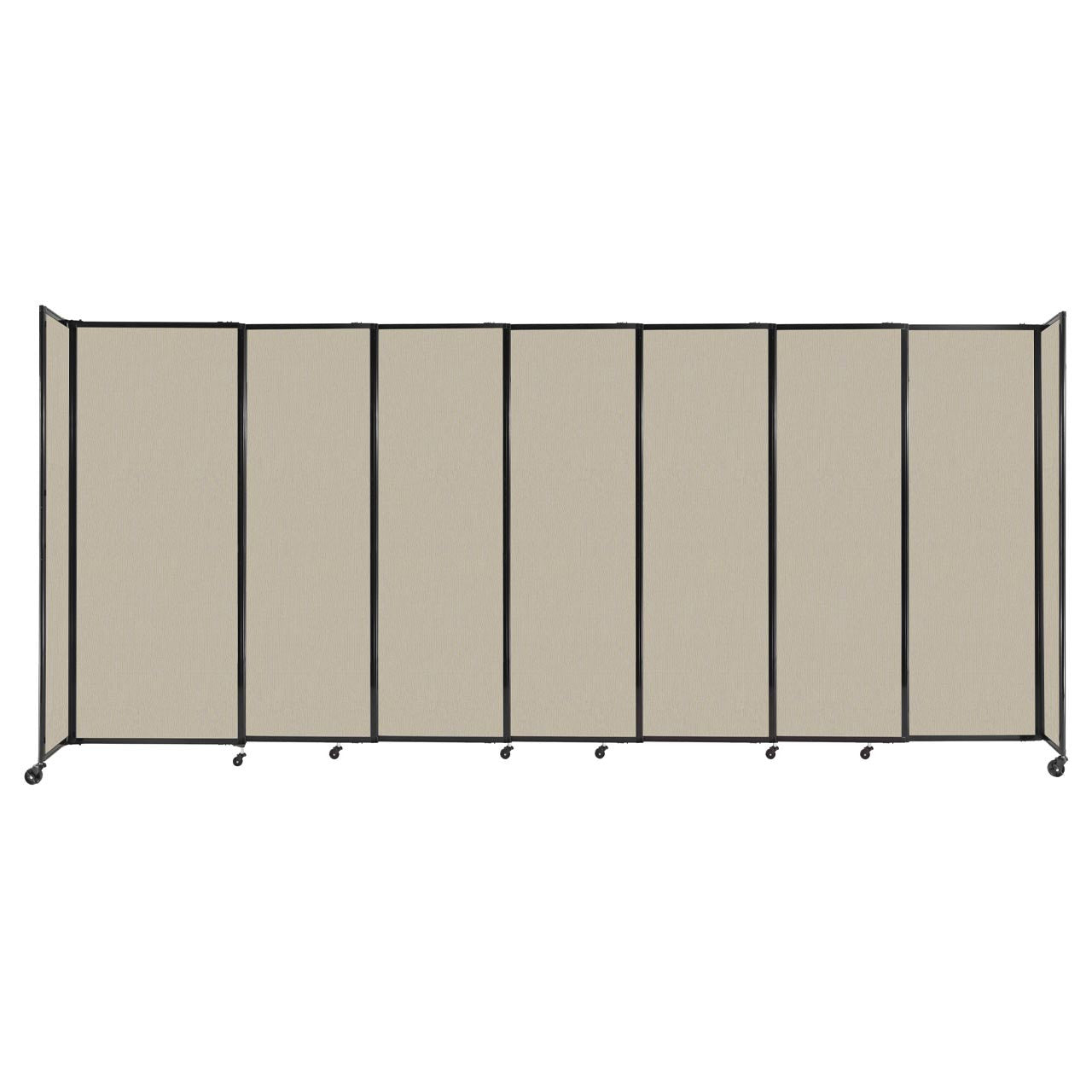 Room Divider Straight Wall Sliding Portable Partition Sound Absorbing Fabric