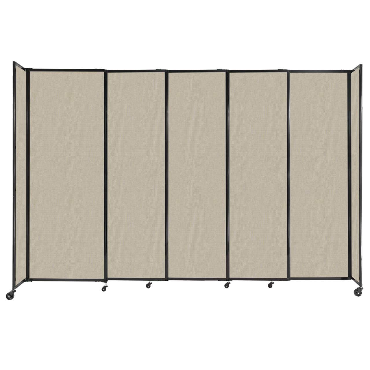 Room Divider Straight Wall Sliding Portable Partition Sound Absorbing Fabric