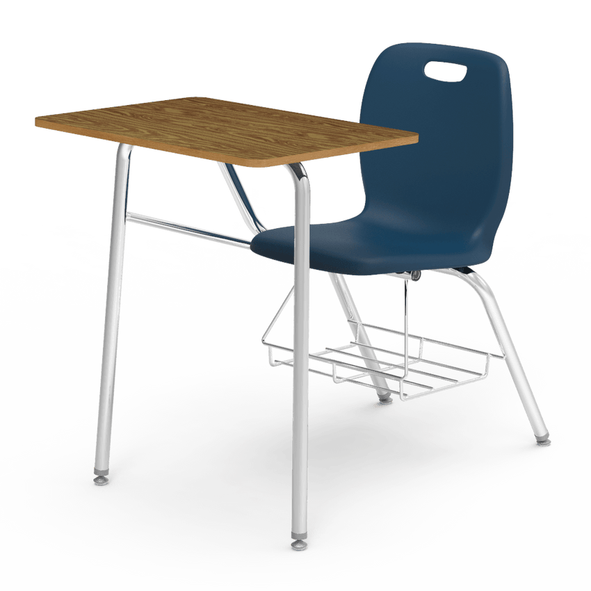 dark blue chair desk combo