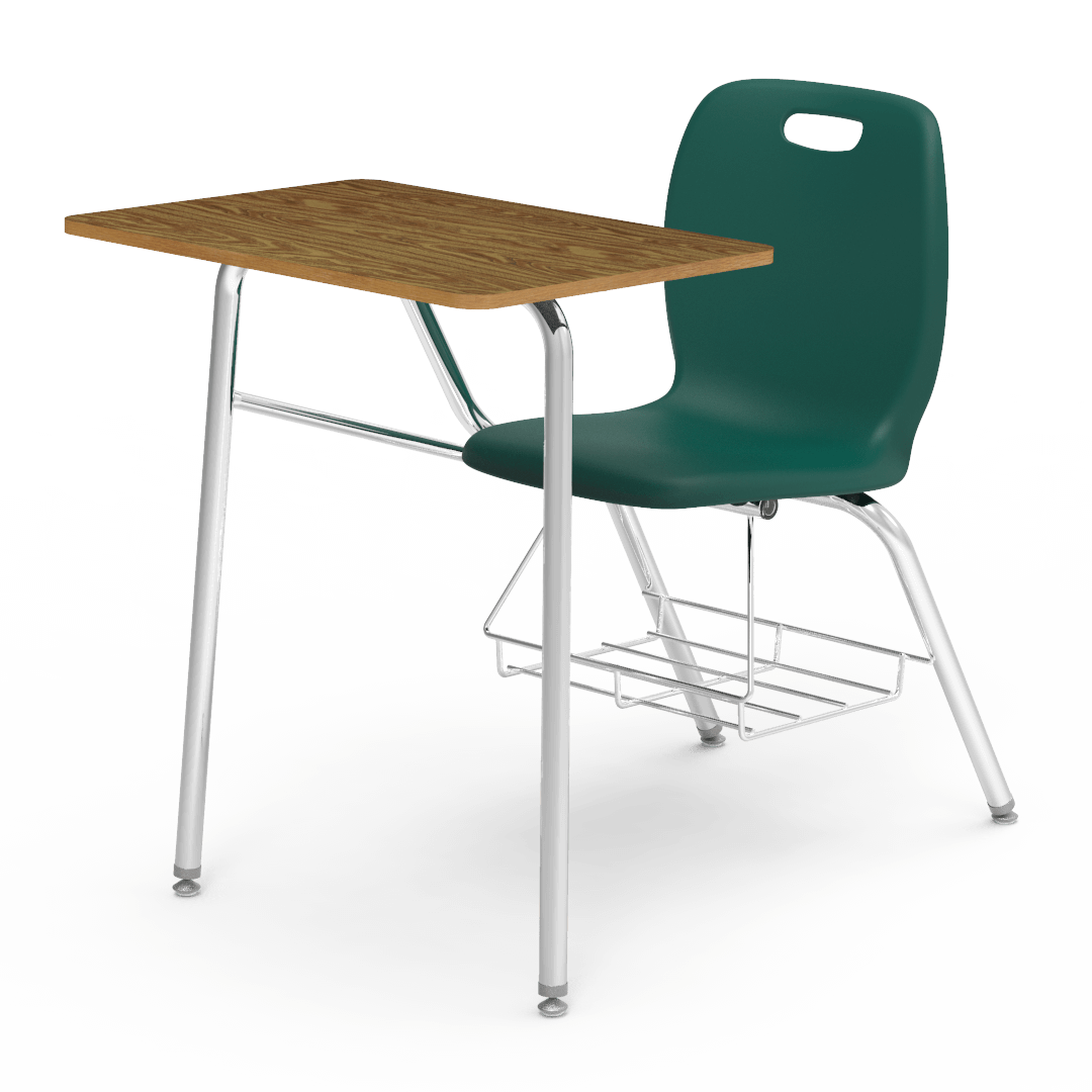 Virco N2 Series Combo School Desk - Hard Plastic Top (Virco N240BRM)