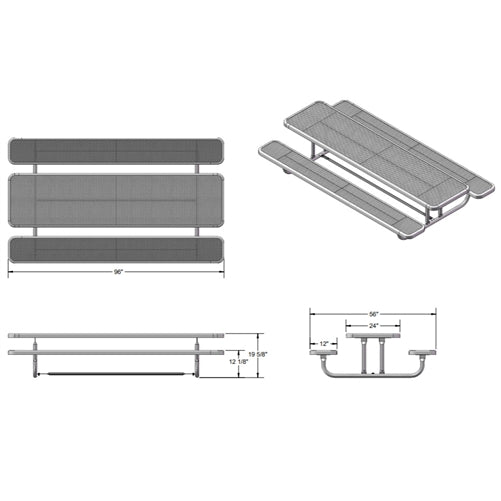 UltraPlay 8' Portable Rectangular Preschool Kids Picnic Table