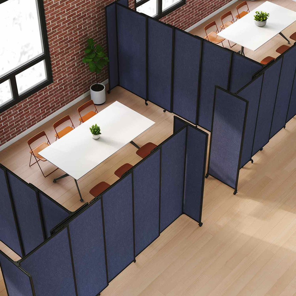 Room Divider Straight Wall Sliding Portable Partition Sound Absorbing Fabric