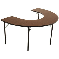 AmTab Wheelchair Accessible - Managed Care - Feeder Activity Table - Horseshoe - Folding Legs - 48"W x 72"L x 32"H  (AmTab AMT-AF6000)