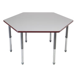 AmTab Multi-Functional Collaborative Activity Table - Genesis Collection - Hexagon - 60"W x 60"L  (AmTab AMT-AHX60D)