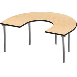 AmTab Wheelchair Accessible - Managed Care - Feeder Activity Table - Horseshoe - 48"W x 72"L x Adjustable 26" to 34"H  (AmTab AMT-AS6001)