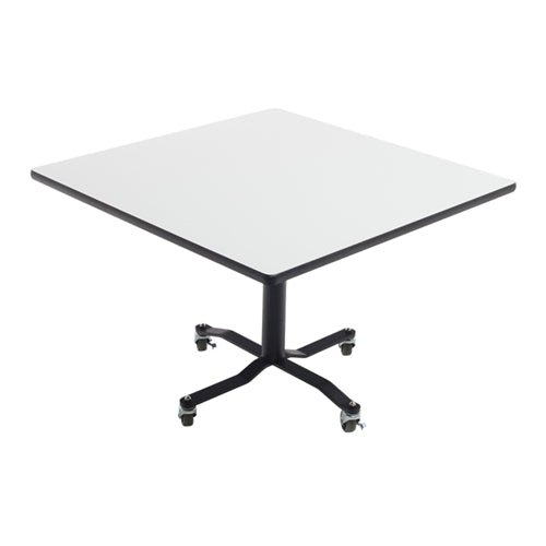 AmTab Mobile EZ-Tilt Caf Table - Square - 30" x 30" x Adjustable 30"H to 42"H (AmTab AMT-CBSQ30) - SchoolOutlet