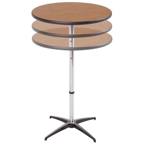 AmTab Caf Table - Aluminum Base - Round - 36" Diameter x Adjustable 30" to 42"H (AmTab AMT-CTR36A) - SchoolOutlet