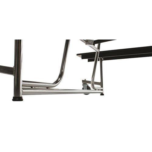 AmTab Mobile Bench Table - Elliptical - 46"W x 10'1"L - 4 Benches (AmTab AMT-MBE10) - SchoolOutlet