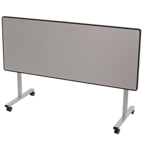 AmTab Mobile Folding Booth Table - 24"W x 48"L (AmTab AMT-MBZT244) - SchoolOutlet