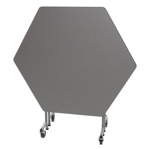 AmTab Mobile E-Z Tilt Table - Hexagon - 60" Hexagon Diameter (AmTab AMT-MHXZT60) - SchoolOutlet
