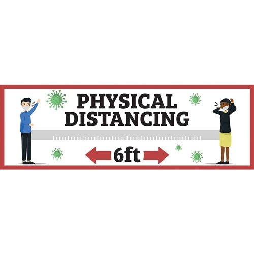 Physical Distance Signs AmTab PHYSICAL-DISTANCE-GRAPHICS - Pack of 20 – SchoolOutlet