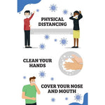 AmTab Physical Distancing Graphics Kits: Wall Graphics, Floor Graphics & Window Clings - Pack of 20 - SchoolOutlet