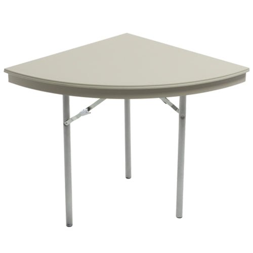 AmTab Dynalite Featherweight Heavy-Duty ABS Plastic Folding Table - Quarter 60" Diameter x 29"H (AmTab AMT-QR60DL) - SchoolOutlet