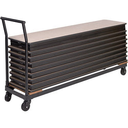 AmTab Heavy-Duty Table Cart - Applicable for 18/24"W x 96"L Tables - 20"W x 96"L x 36"H  (AMT-QUICK-TTC8-B)
