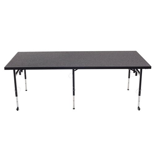 AmTab Adjustable Height Stage - Carpet Top - 36"W x 72"L x Adjustable 24" to 32"H (AmTab AMT-STA3624C) - SchoolOutlet