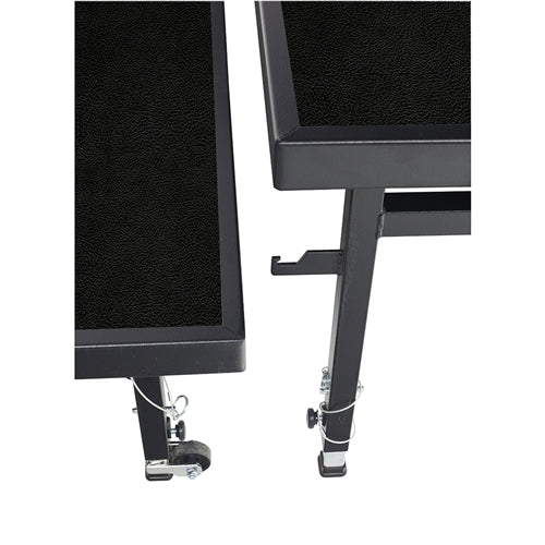 AmTab Adjustable Height Stage - Polypropylene Top - 36"W x 96"L x Adjustable 24" to 32"H (AmTab AMT-STA3824P) - SchoolOutlet