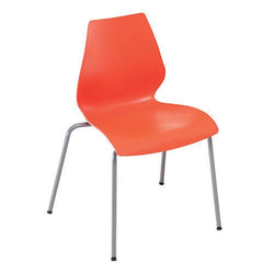 AmTab Stackable Caf Chair - 22.5"W x 17.75"L x 31.5"H - Seat Height 17.5"H  (AMT-STACKCAFECHAIR-5)