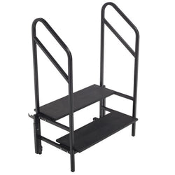 AmTab Two Steps with Handrails (8"H + 16"H Steps) - 36"W x 30"L x 55"H  (AmTab AMT-STP2)