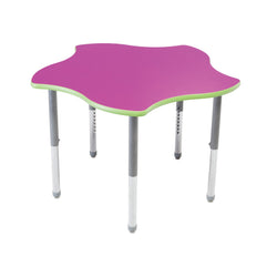 AmTab Whiteboard Table Markerboard Table Dry Erase Table - Activity Legs - Surf - 60"W x 60"L  (AmTab AMT-WAAS60D)
