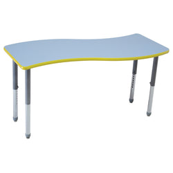 AmTab Whiteboard Table Markerboard Table Dry Erase Table - Activity Legs - Wave - 30"W x 48"L  (AmTab AMT-WAAW364D)