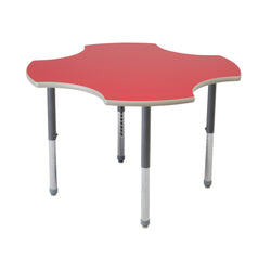 AmTab Whiteboard Table Markerboard Table Dry Erase Table - Activity Legs - Clover - 48"W x 48"L  (AmTab AMT-WAC48D)