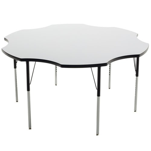 AmTab Whiteboard Table Markerboard Table Dry Erase Table - Activity Legs - Flower - 60"W x 60"L (AmTab AMT-WAFL60D) - SchoolOutlet
