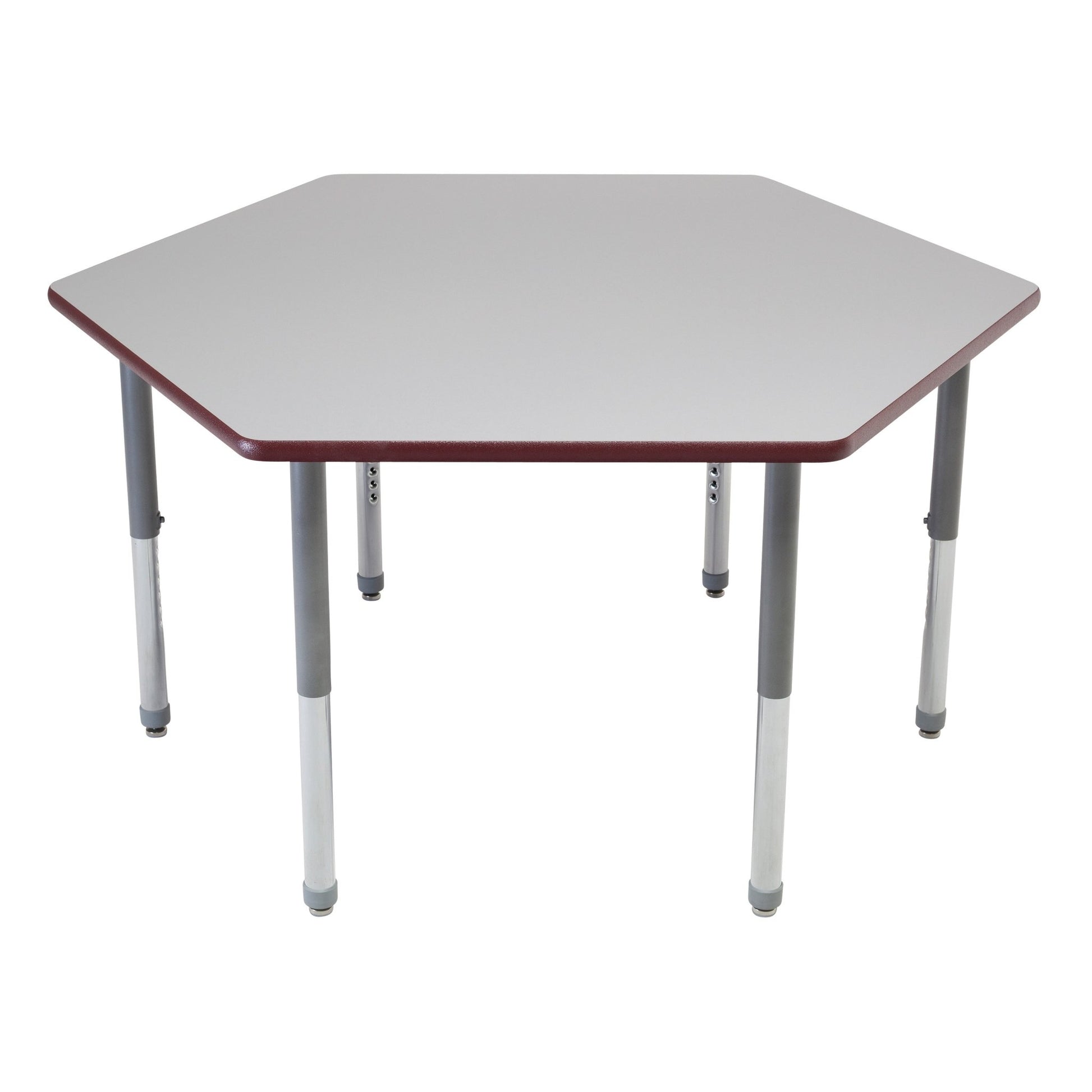 AmTab Whiteboard Table Markerboard Table Dry Erase Table - Activity Legs - Hexagon - 60"W x 60"L (AmTab AMT-WAHX60D) - SchoolOutlet