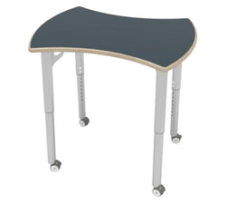 CEF ESTO Hourglass Student Desk 33.25" x 17.25" High-Pressure Laminate Top with Colored T-Molding and Adjustable Height Legs