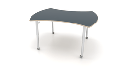 CEF ESTO Table 60" x 52" HPL on Particle Board w/ T-Molding Top and Adjustable Height Legs