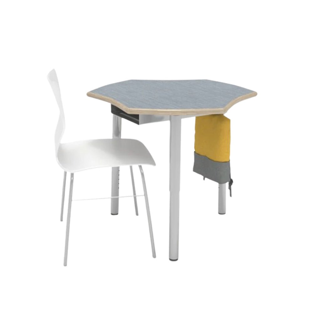 CEF ESTO Hyve Student Desk 28" x 32.5" High-Pressure Laminate Top with Colored T-Molding and Adjustable Height Legs - SchoolOutlet