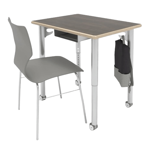 CEF ESTO Rectangle Student Desk 30" x 22" High-Pressure Laminate Top with Colored T-Molding and Adjustable Height Legs - SchoolOutlet