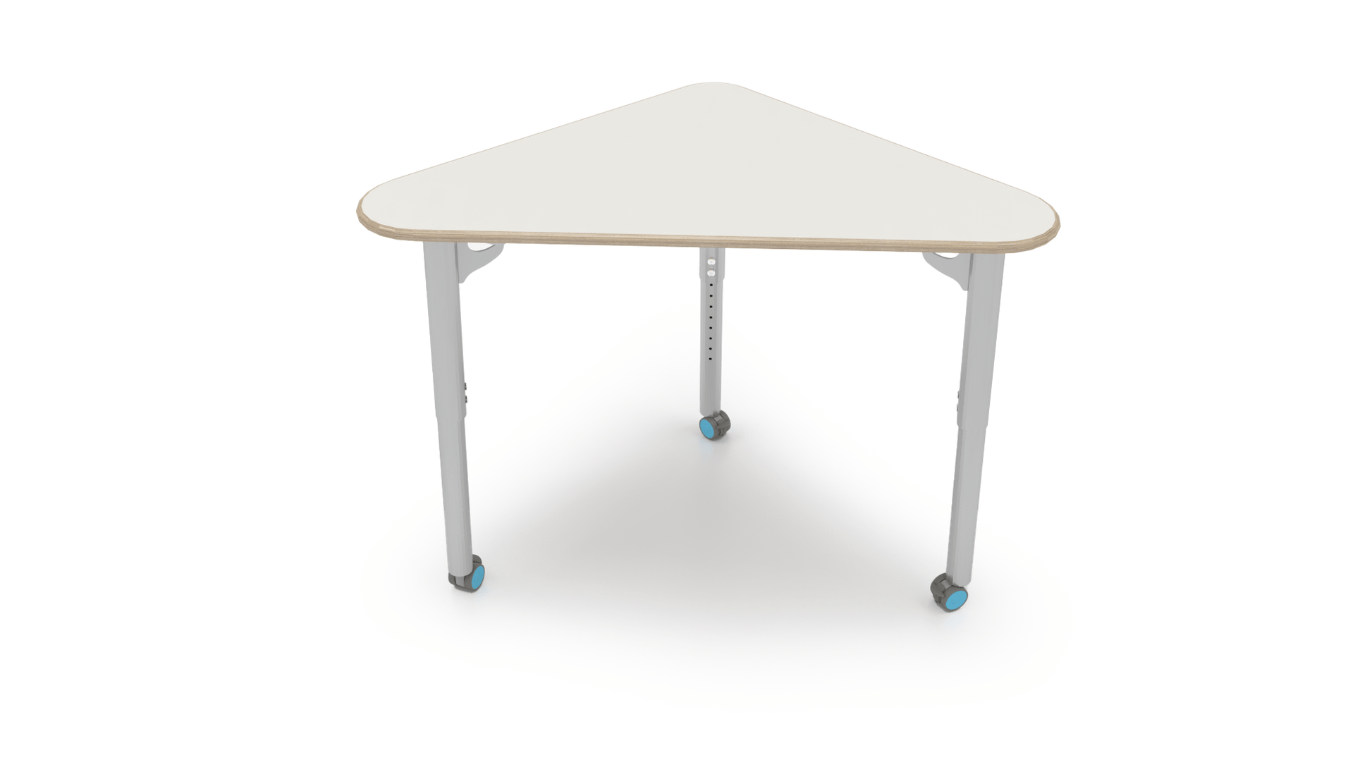 CEF ESTO Triangle Student Desk 41" x 25.25" High-Pressure Laminate Top with Colored T-Molding and Adjustable Height Legs - SchoolOutlet