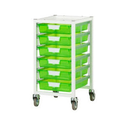 Certwood Nimble Cart - Slim Line - 6 Module - Mobile Storage Cart  (CRT-CE2100WH)