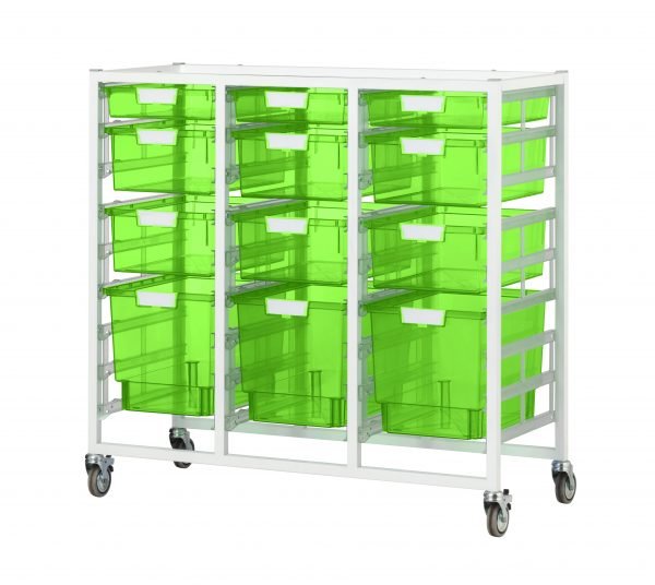 Certwood Class Act Tower - Slim Line - 27 Module - Mobile Storage Cart (CRT-CE2103) - SchoolOutlet