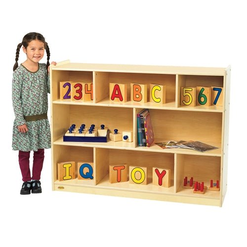 Children's Factory Value Line Birch 36"H Mobile Divide 3-Shelf Storage CHI-ANG9150 - SchoolOutlet