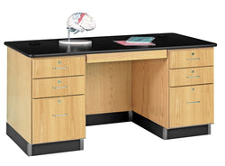 Chemistry/Steam Teacher's Desk - High Pressure Laminate Top - 60"W x 30"D by Diversified Woodcrafts (DIV-1131K)
