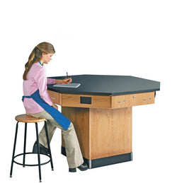 Diversified Woodcrafts Octagon Workstation Pedestal Base w/ Flat Top - 56" W x 56" D (Diversified Woodcrafts DIV-1514KF)