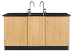 Diversified Woodcrafts Lab Station, 2 Student w/ Door Cabinet (Diversified Woodcrafts DIV-2926K) - SchoolOutlet