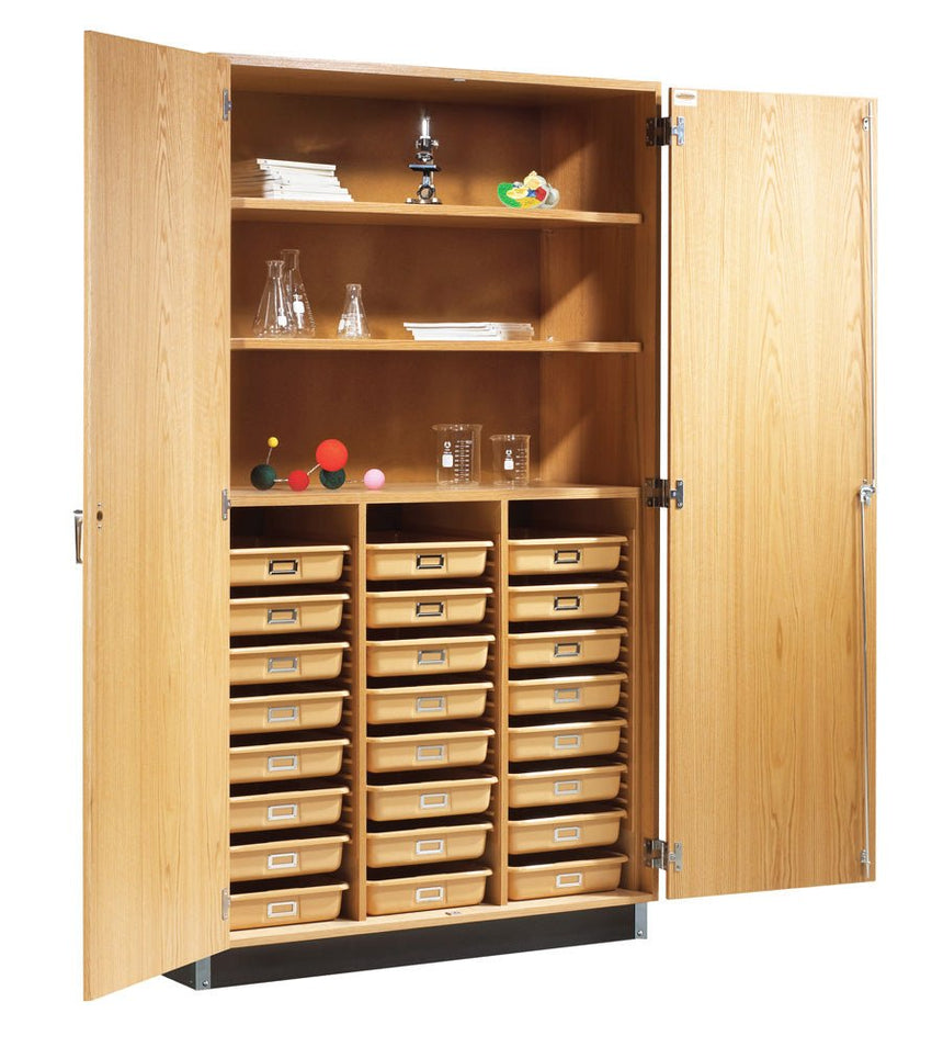 Diversified Woodcrafts Tote Tray & Shelving Storage Cabinet - 48" W x 22" D (Diversified Woodcrafts DIV-351-4822) - SchoolOutlet