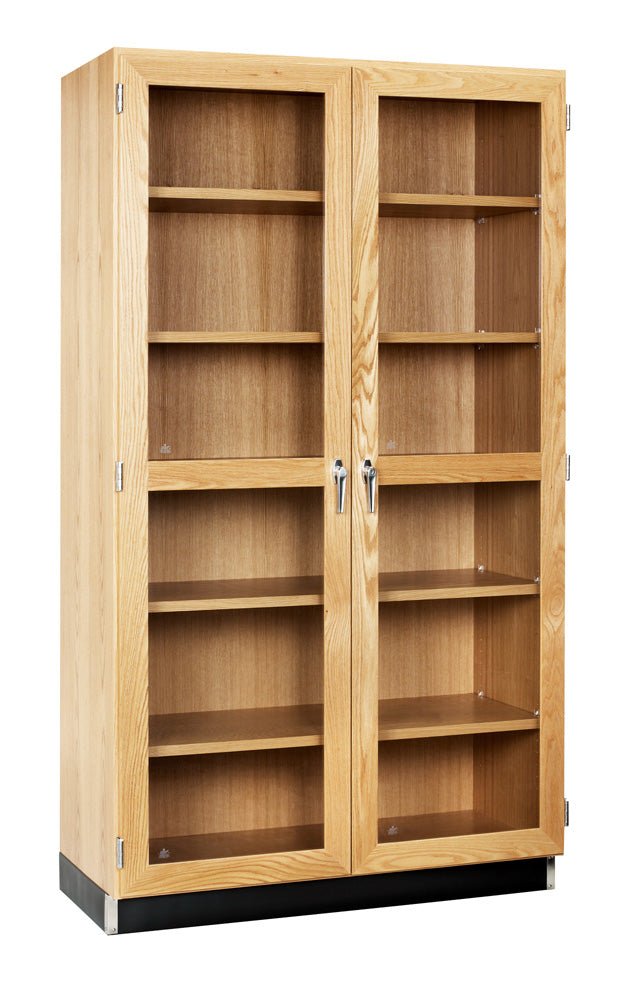 Diversified Woodcrafts Wall Wood Storage Cabinet w/ Glass Doors - 36" W x 22" D (Diversified Woodcrafts DIV-358-3622K) - SchoolOutlet