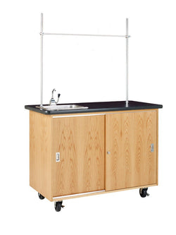 Diversified Woodcrafts Economy Mobile Lab Table w/ Sink - 48" W x 24" D(Diversified Woodcraft DIV-4111K)
