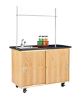Diversified Woodcrafts Economy Mobile Lab Table w/ Sink - 48