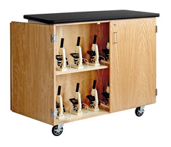 Diversified Woodcrafts Mobile Microscope Storage Cabinet w/ Plastic Laminate Top (Diversified Woodcrafts DIV-4701K)
