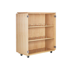 Diversified Woodcrafts Mobile Microscope Cabinet - Solid Oak (DIV-4711K)