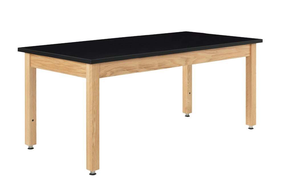 Diversified Woodcrafts Adjustable Wooden Leg Science Table - 60" W x 30" D - SchoolOutlet