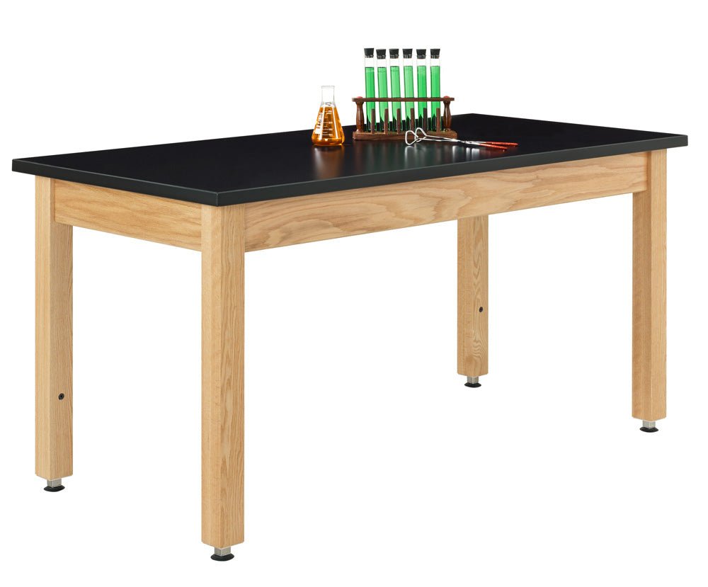 Diversified Woodcrafts Adjustable Wooden Leg Science Table - 54" W x 24" D - SchoolOutlet