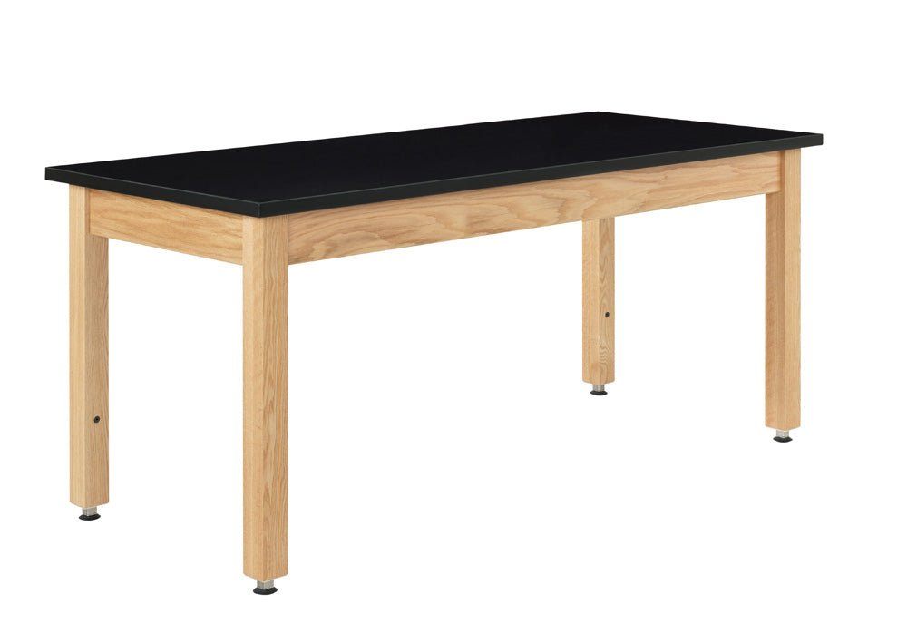 Diversified Woodcrafts Adjustable Wooden Leg Science Table - 54" W x 24" D - SchoolOutlet