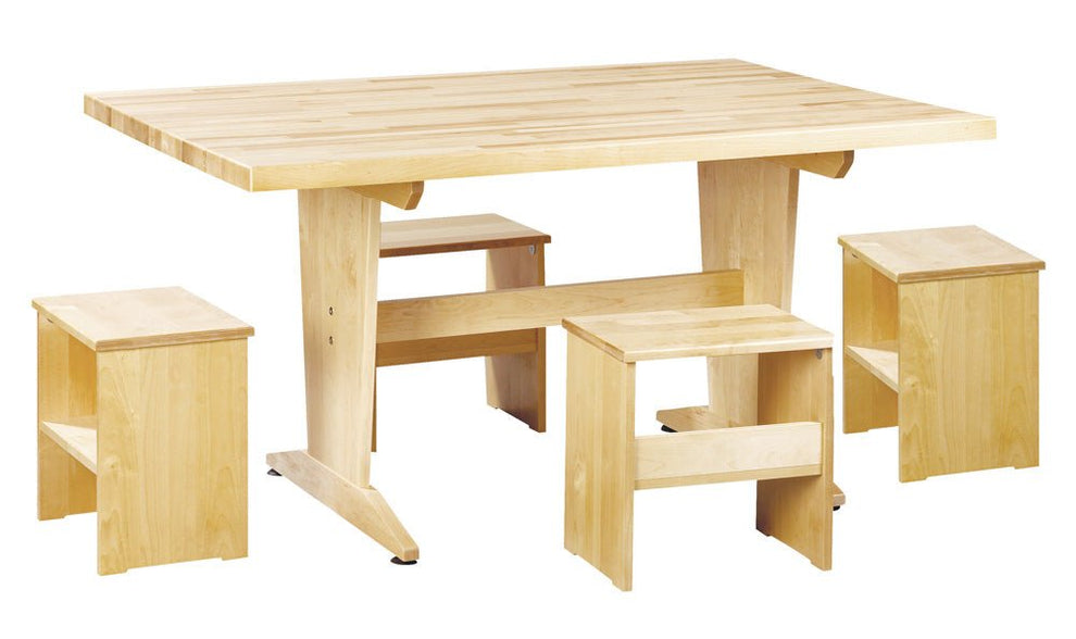 Diversified Woodcrafts Art Horse Bench Solid Wood Classroom Bench