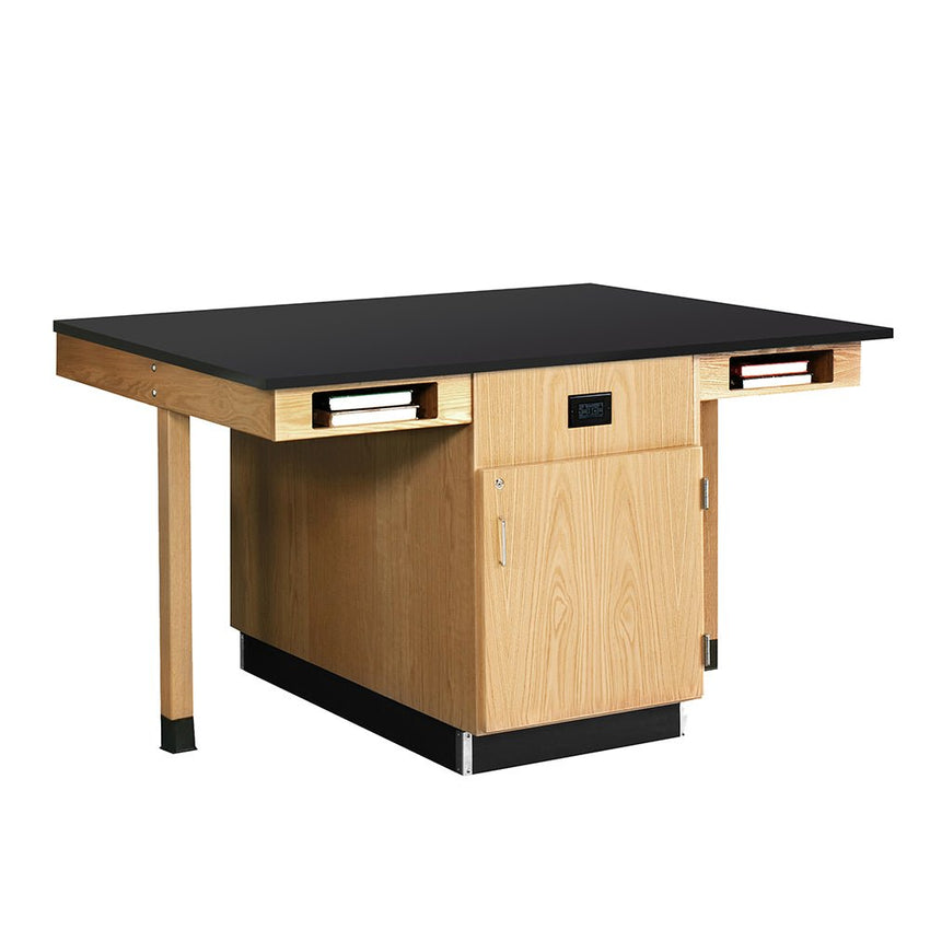 Diversified Woodcrafts Four Station Service w/ Door - Solid Phenolic Resin Top - 66" W x 48" D - SchoolOutlet